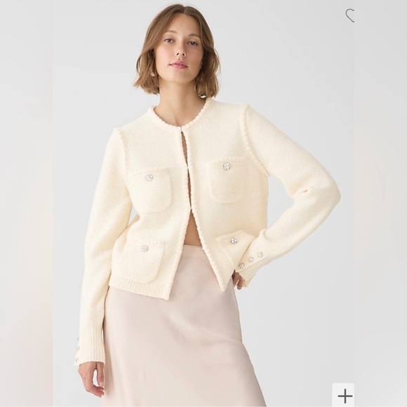 NWT J Crew Odette Sweater Lady Jacket M - Picture 2 of 5